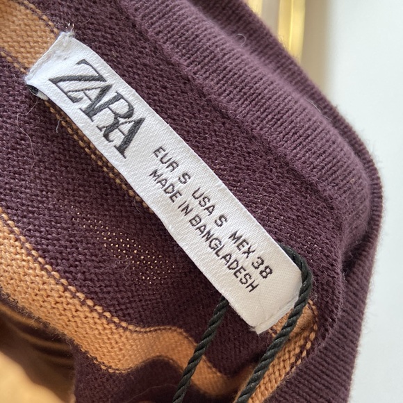 [Brand New] Zara Textured sweater / Mid camel color / Size S - Picture 5 of 7